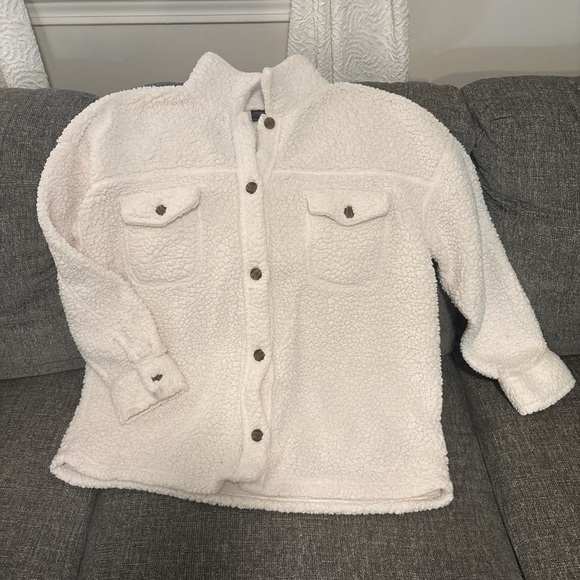 32 heat Jackets & Blazers - Cozy White Sherpa Jacket